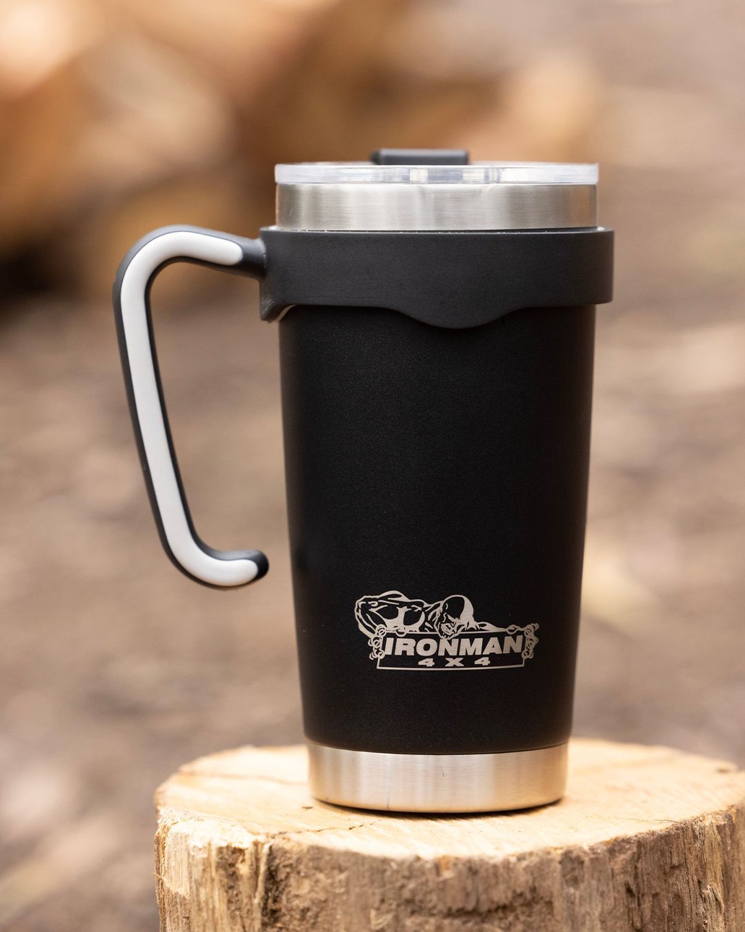 Wooden thermal travel mug