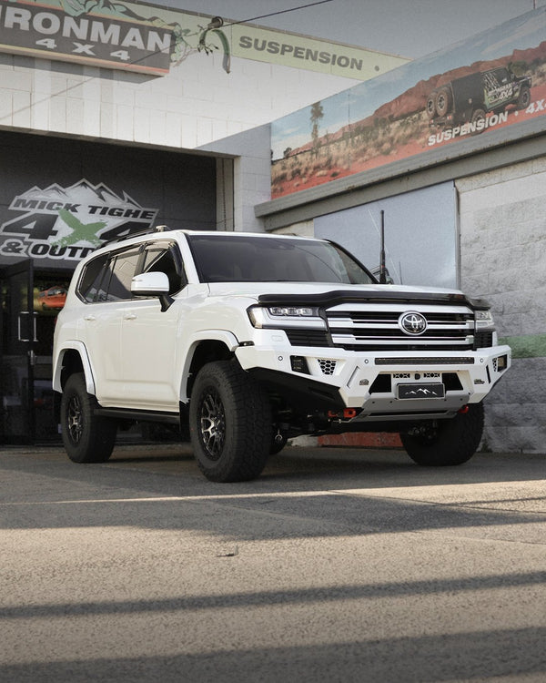 Project Polar 300 | Glacier White 300 Series Landcruiser feat. OTA Flares, Raid Bull Bar, Rear fitout & More. - Mick Tighe 4x4 & Outdoor