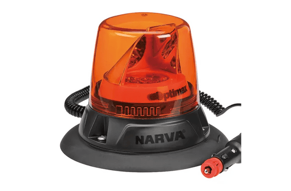 10 - 33V Optimax LED Rotating Beacon Magnetic Mount (Amber) - Mick Tighe 4x4 & Outdoor - Narva - 85668A - 10 - 33V Optimax LED Rotating Beacon Magnetic Mount (Amber)