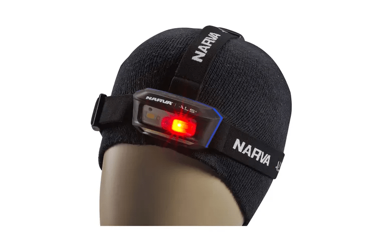 180 Lumen Detachable and Rechargeable Sensor LED Head Lamp with Red + Green LED and Alarm - Mick Tighe 4x4 & Outdoor-Narva-71427--180 Lumen Detachable and Rechargeable Sensor LED Head Lamp with Red + Green LED and Alarm