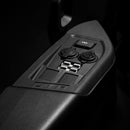 Back of 300 Series Armrest Switch Panel with slots for 12V Switches, Anderson Plugs & Accessory Sockets