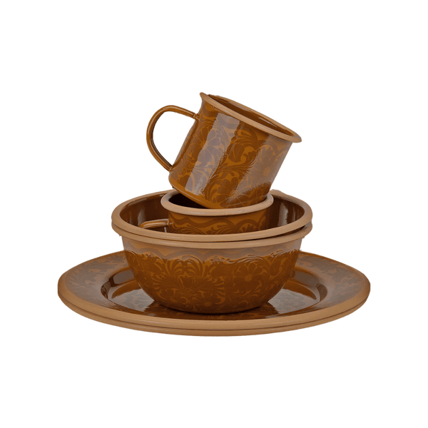 6 - Peice Camp Enamel Set | Tofee - Mick Tighe 4x4 & Outdoor - Wandering Folk - WFEFSTA - 6 - Peice Camp Enamel Set | Tofee