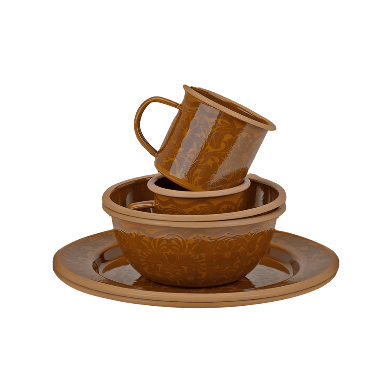 6 - Peice Camp Enamel Set | Tofee - Mick Tighe 4x4 & Outdoor - Wandering Folk - WFEFSTA - 6 - Peice Camp Enamel Set | Tofee