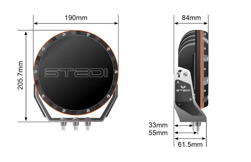 7" Type - X™ Sport (Pair) - Mick Tighe 4x4 & Outdoor - Stedi - LEDTYPE - X - SRT - 7INCH - 7" Type - X™ Sport (Pair)