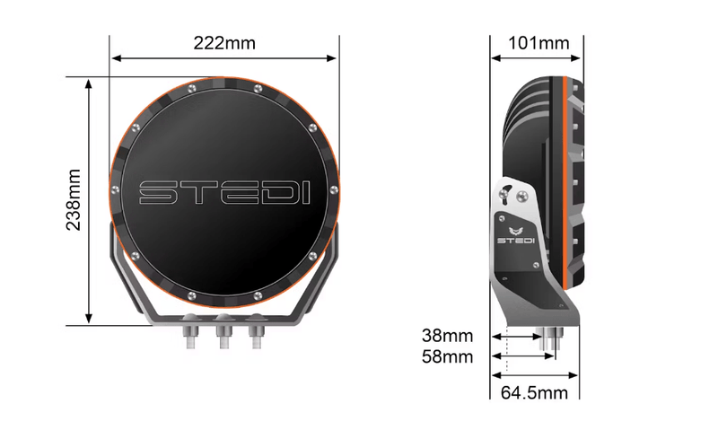 8.5" Type - X™ Sport (Pair) - Mick Tighe 4x4 & Outdoor - Stedi - LEDTYPE - X - SRT - 8.5" Type - X™ Sport (Pair)