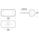 9–33 VOLT LED SIDE MARKER LAMP (RED/AMBER) WITH BLACK DEFLECTOR BASE AND 0.5M CABLE - Mick Tighe 4x4 & Outdoor - Narva - 96402 - 9–33 VOLT LED SIDE MARKER LAMP (RED/AMBER) WITH BLACK DEFLECTOR BASE AND 0.5M CABLE