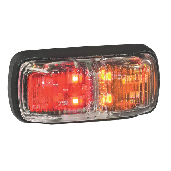 9–33 VOLT LED SIDE MARKER LAMP (RED/AMBER) WITH BLACK DEFLECTOR BASE AND 0.5M CABLE - Mick Tighe 4x4 & Outdoor - Narva - 96302 - 9–33 VOLT LED SIDE MARKER LAMP (RED/AMBER) WITH BLACK DEFLECTOR BASE AND 0.5M CABLE