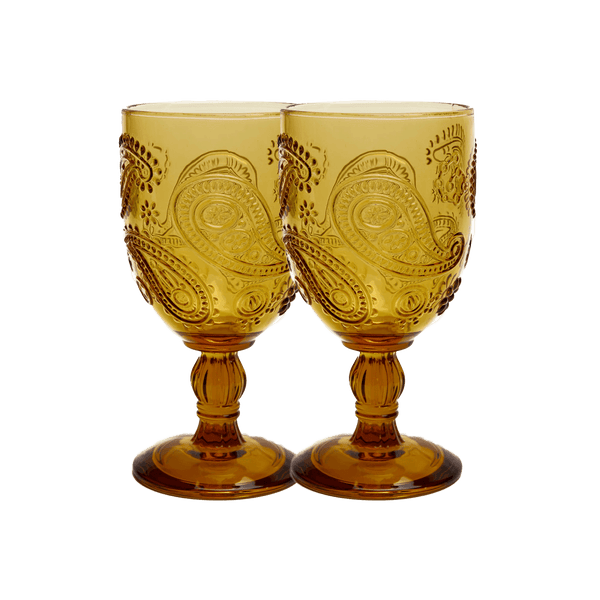 Amber Goblet Glass – Set of 2 - Mick Tighe 4x4 & Outdoor - Wandering Folk - WFWGA -  - Amber Goblet Glass – Set of 2