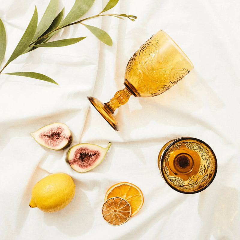 Amber Goblet Glass – Set of 2 - Mick Tighe 4x4 & Outdoor - Wandering Folk - WFWGA -  - Amber Goblet Glass – Set of 2