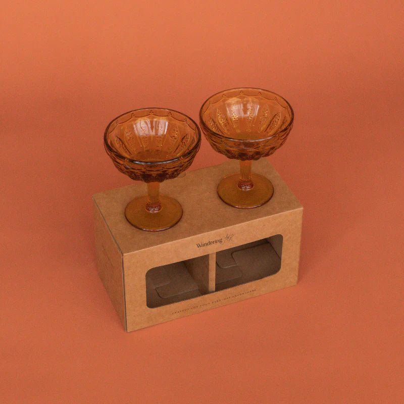 Amber Margarita Glass – Set of 2 - Mick Tighe 4x4 & Outdoor - Wandering Folk - WFWMA -  - Amber Margarita Glass – Set of 2