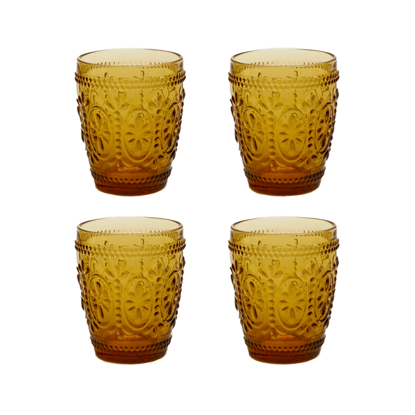 Amber Tumbler Glass – Set of 4 - Mick Tighe 4x4 & Outdoor - Wandering Folk - WFTA -  - Amber Tumbler Glass – Set of 4