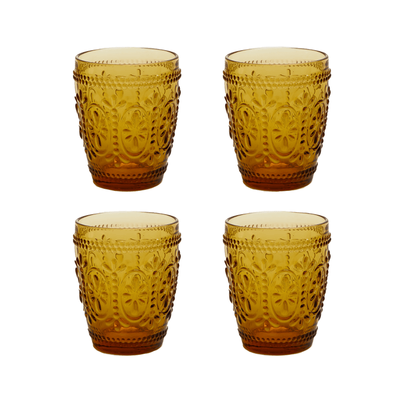 Amber Tumbler Glass – Set of 4 - Mick Tighe 4x4 & Outdoor - Wandering Folk - WFTA -  - Amber Tumbler Glass – Set of 4