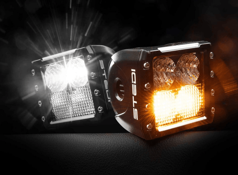 C4 Black Edition Dual Lens (White/Amber) - Mick Tighe 4x4 & Outdoor - Stedi - ST - 04 - CFC - 104 - C4 Black Edition Dual Lens (White/Amber)