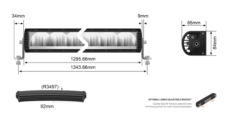 Curved 50.8 inch ST2K Super Drive 20 LED Light Bar - Mick Tighe 4x4 & Outdoor - Stedi - LEDST2K - 50 - 20L - Curved 50.8 inch ST2K Super Drive 20 LED Light Bar