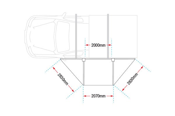 Deltawing 180* Awning | 2.1m - Mick Tighe 4x4 & Outdoor - Ironman 4x4 - IAWN180023 - Deltawing 180* Awning | 2.1m