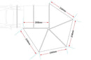 Deltawing 270* Awning | Left - Hand Side (Passenger) - Mick Tighe 4x4 & Outdoor - Ironman 4x4 - IAWN270L045 - Deltawing 270* Awning | Left - Hand Side (Passenger)