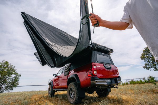 Deltawing 270* Awning | Left - Hand Side (Passenger) - Mick Tighe 4x4 & Outdoor - Ironman 4x4 - IAWN270L045 - Deltawing 270* Awning | Left - Hand Side (Passenger)