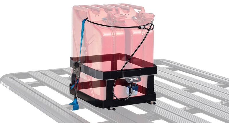 Double Vertical Jerry Can Holder - Mick Tighe 4x4 & Outdoor - Rhino Rack - 43151 - Double Vertical Jerry Can Holder