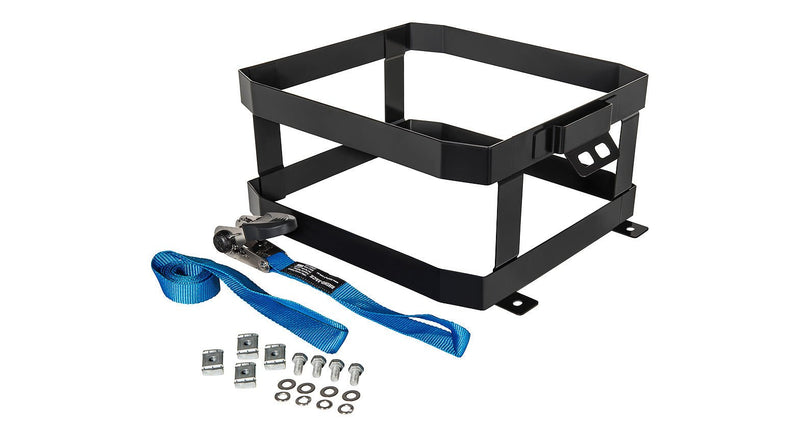Double Vertical Jerry Can Holder - Mick Tighe 4x4 & Outdoor - Rhino Rack - 43151 - Double Vertical Jerry Can Holder