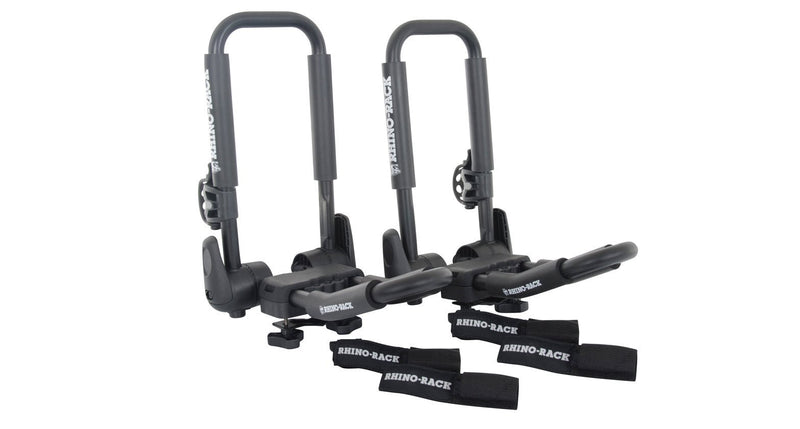 Folding J Style Kayak Carrier - Mick Tighe 4x4 & Outdoor - Rhino Rack - S512 - Folding J Style Kayak Carrier