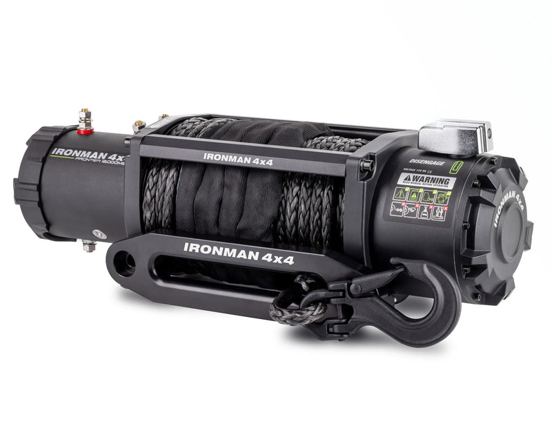 Frontier 12,000lb Synthetic Winch - Mick Tighe 4x4 & Outdoor - Ironman 4x4 - IMW12000MSR - Frontier 12,000lb Synthetic Winch