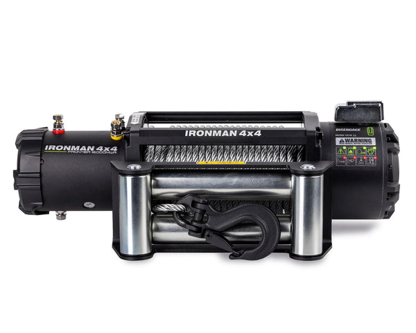 Frontier 12,000lb Wire Winch - Mick Tighe 4x4 & Outdoor - Ironman 4x4 - IMW12000MWR - Frontier 12,000lb Wire Winch