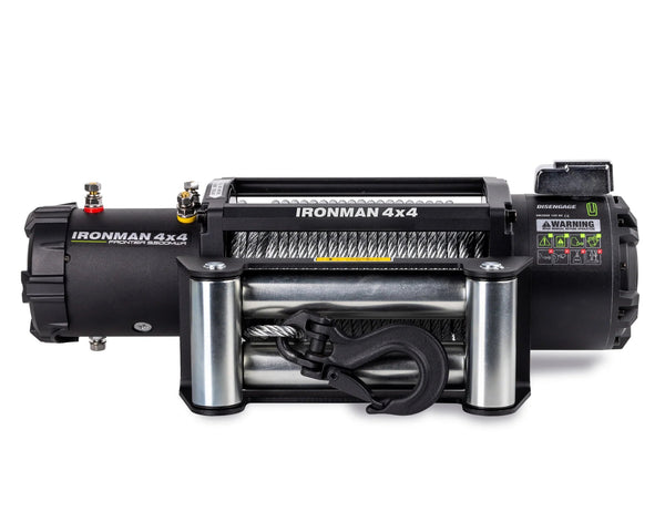 Frontier 9,500lb Wire Winch - Mick Tighe 4x4 & Outdoor - Ironman 4x4 - IMW9500MWR - Frontier 9,500lb Wire Winch