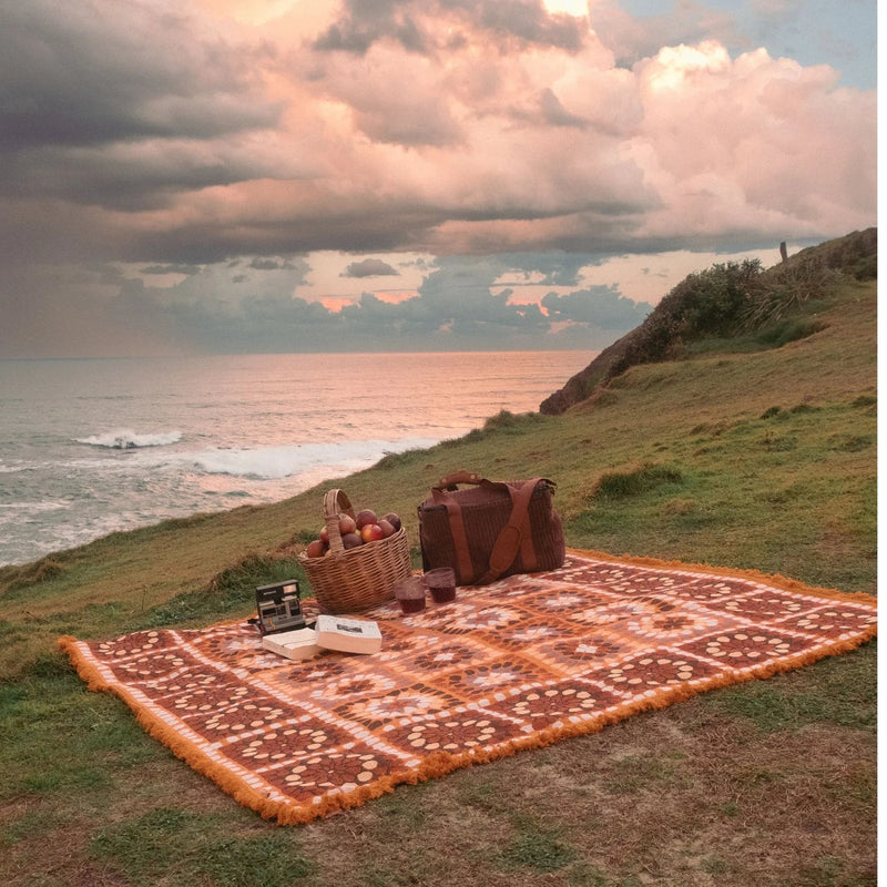 Granny Square Throw – Chai - Mick Tighe 4x4 & Outdoor - Wandering Folk - WFWTGC -  - Granny Square Throw – Chai