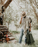 Market Carry All Canvas Tote Bag | Duffle Green - Mick Tighe 4x4 & Outdoor - Pony Rider - BG34003R - Market Carry All Canvas Tote Bag | Duffle Green