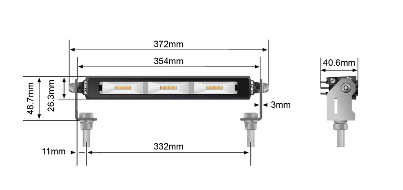 Micro V2 13.9 Inch 24 LED Flood Light (5700K) - Mick Tighe 4x4 & Outdoor - Stedi - LED3520 - 13 - 36W - Micro V2 13.9 Inch 24 LED Flood Light (5700K)