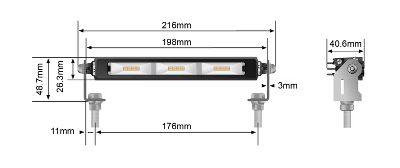 Micro V2 7.8 Inch 12 LED Flood Light (5700K) - Mick Tighe 4x4 & Outdoor - Stedi - LED3520 - 7 - 18W - Micro V2 7.8 Inch 12 LED Flood Light (5700K)