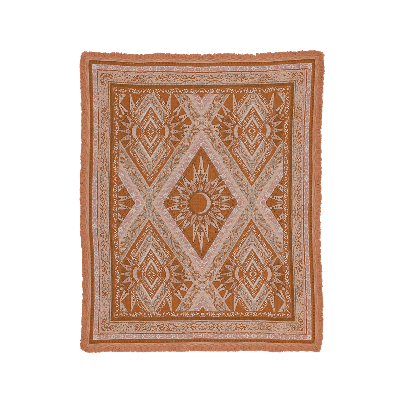 Moonrise Throw – Coral - Mick Tighe 4x4 & Outdoor - Wandering Folk - WFWTMR -  - Moonrise Throw – Coral