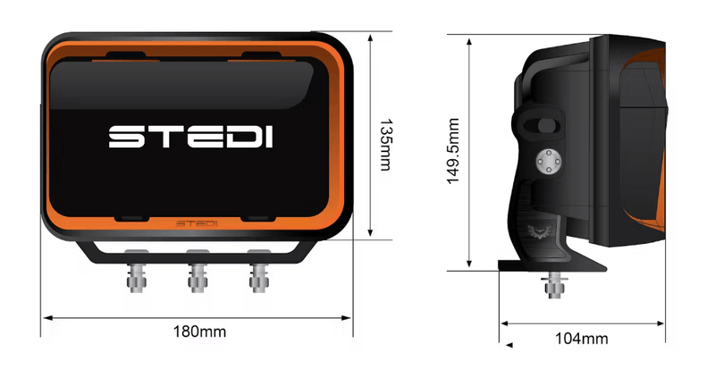 Quad EVO LED Driving Light (Centre Module) - Mick Tighe 4x4 & Outdoor - Stedi - ST - 01 - QDE - 002 - Quad EVO LED Driving Light (Centre Module)