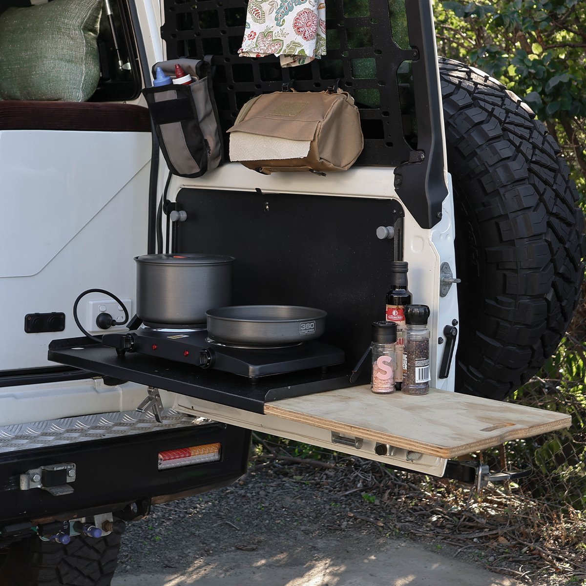 4wd Side Table Rear Door Table | Fold‑Down 4WD Camp & Touring Tables