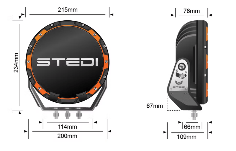 Single (1x Light) Type - X™ Pro Driving Light - Mick Tighe 4x4 & Outdoor - Stedi - SNGL - 1X - XPRO - Single (1x Light) Type - X™ Pro Driving Light