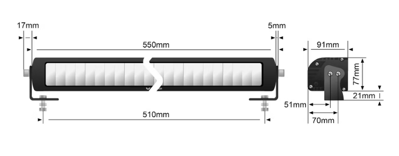 ST - X 21.5 inch LED Light Bar - Mick Tighe 4x4 & Outdoor - Stedi - LEDST - X - 20 - 8L - ST - X 21.5 inch LED Light Bar