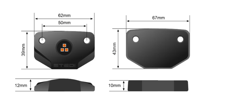 Surface LED Rock Light | Amber (1500k) - Mick Tighe 4x4 & Outdoor - Stedi - LEDROCK - AMB - 1PC - Surface LED Rock Light | Amber (1500k)
