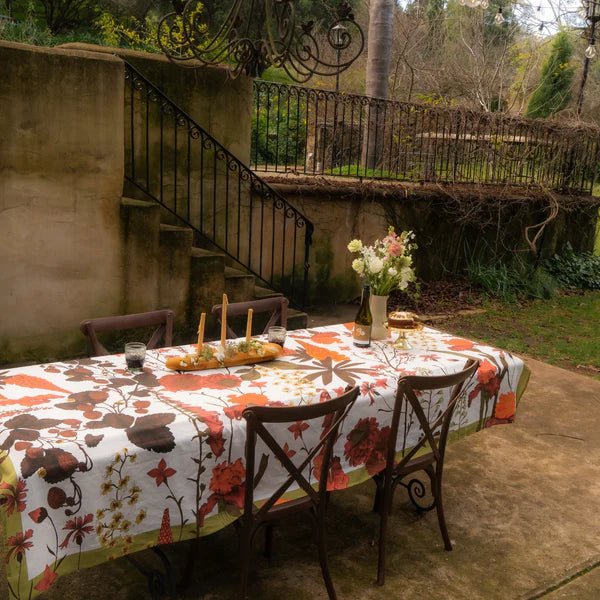Wandering Folk Flourish Tablecloth – Berry - Mick Tighe 4x4 & Outdoor - Wandering Folk - WFTCFB -  - Wandering Folk Flourish Tablecloth – Berry