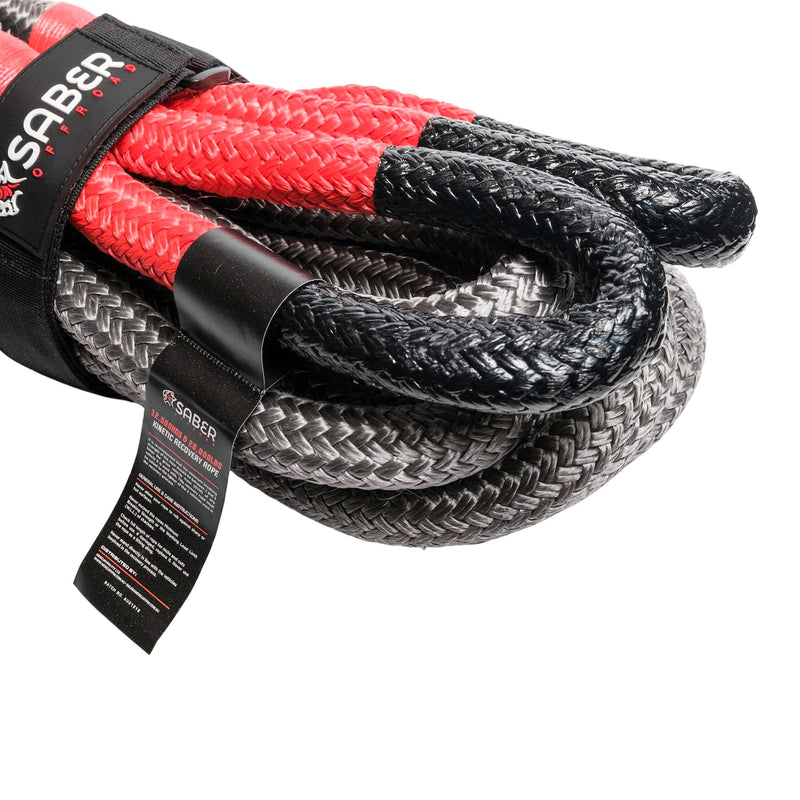 12,500KG Kinetic Recovery Rope & Bag - Mick Tighe 4x4 & Outdoor-Saber Offroad-SBR-12KRR--12,500KG Kinetic Recovery Rope & Bag