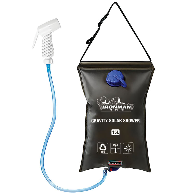 15L Gravity Solar Shower - Mick Tighe 4x4 & Outdoor-Ironman 4x4-ISHOWER003--15L Gravity Solar Shower