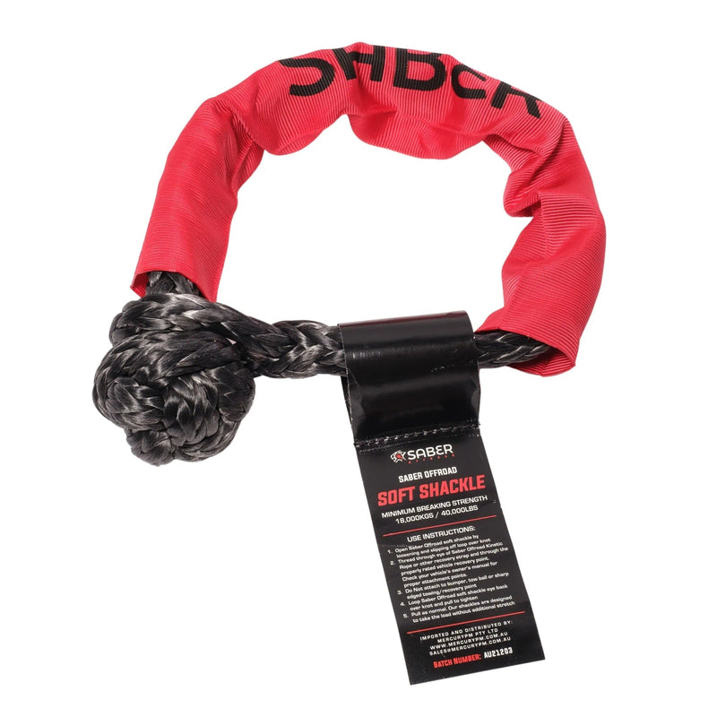18,000KG SaberPro Soft Shackle with Sheath - Mick Tighe 4x4 & Outdoor-Saber Offroad-SBR-18KSSB--18,000KG SaberPro Soft Shackle with Sheath