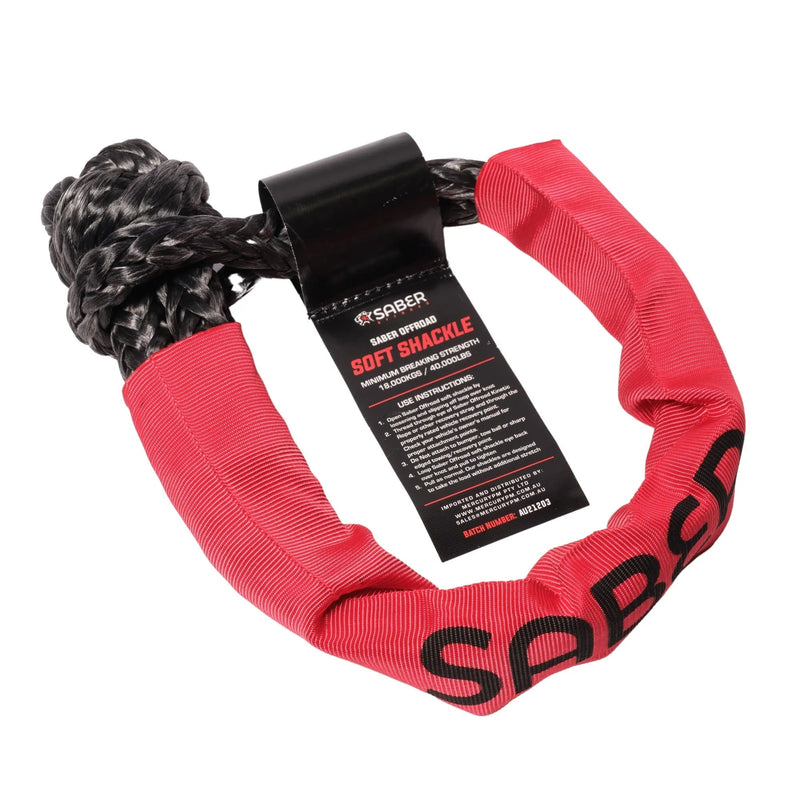 18,000KG SaberPro Soft Shackle with Sheath - Mick Tighe 4x4 & Outdoor-Saber Offroad-SBR-18KSSB--18,000KG SaberPro Soft Shackle with Sheath