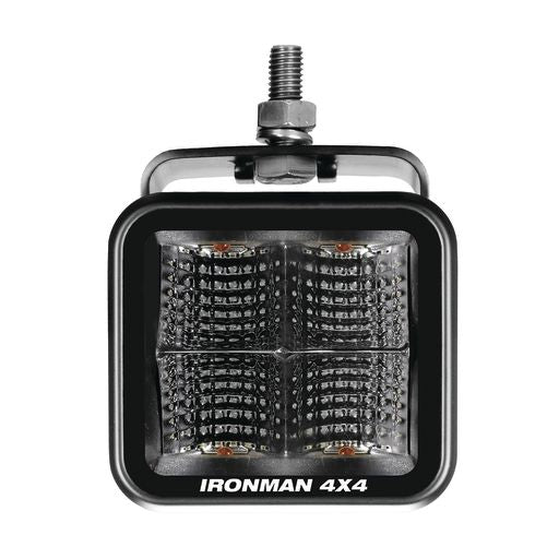20W Bright Cube Flood Beam LED Cube Light - 70 x 64mm (Each) - Red - Mick Tighe 4x4 & Outdoor-Ironman 4x4-ILED20BFR--20W Bright Cube Flood Beam LED Cube Light - 70 x 64mm (Each) - Red