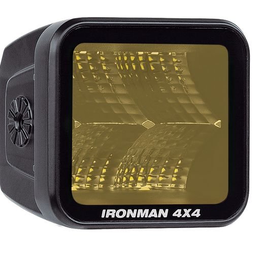 40W Bright Cube Flood Beam LED Cube Light - 81 x 75mm (Each) - Amber - Mick Tighe 4x4 & Outdoor-Ironman 4x4-ILED80BFA--40W Bright Cube Flood Beam LED Cube Light - 81 x 75mm (Each) - Amber