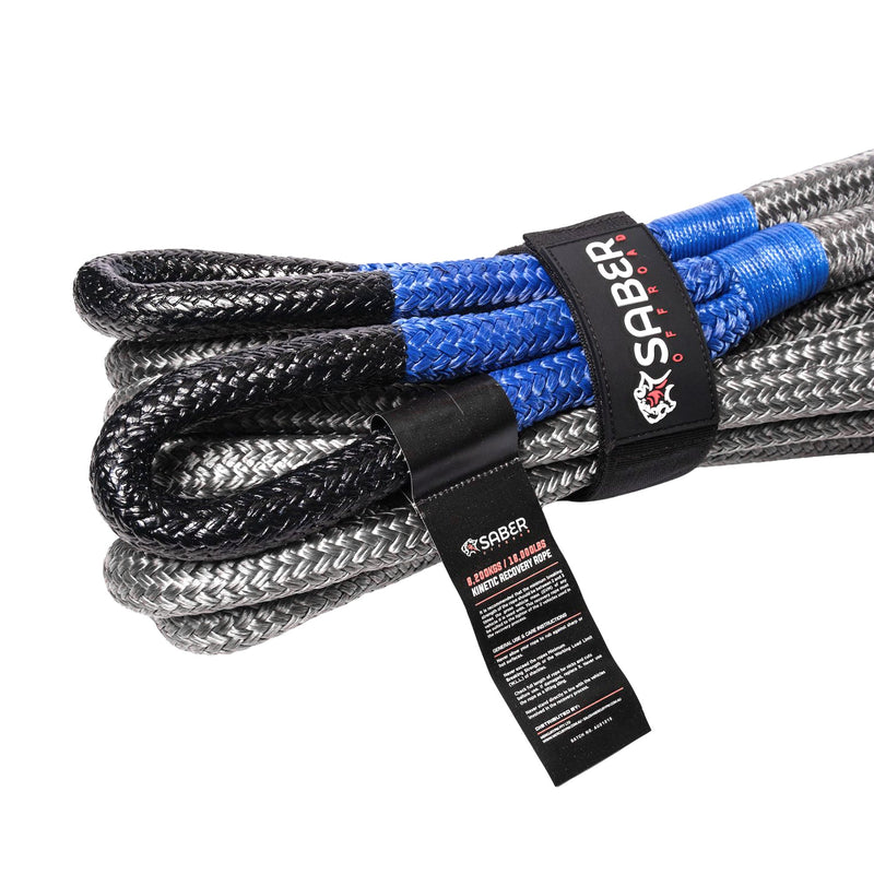 8,200KG Kinetic Recovery Rope & Bag - Mick Tighe 4x4 & Outdoor-Saber Offroad-SBR-8KRR--8,200KG Kinetic Recovery Rope & Bag