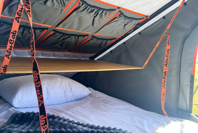 alu cab roof tent Alu-Cab Rooftop Tent Interior Drop-down Table