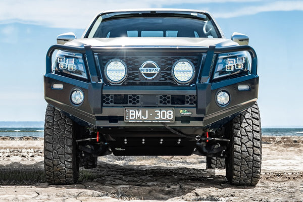 Commercial Deluxe Bull Bar to suit Nissan Navara NP300 2021+ - Mick Tighe 4x4 & Outdoor-Ironman 4x4-BBCD082--Commercial Deluxe Bull Bar to suit Nissan Navara NP300 2021+