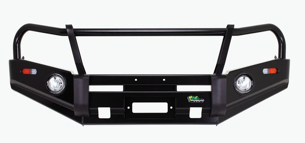 Commercial Deluxe Bull Bar to suit Toyota Landcruiser 75 Series 1984 - 1999 - Mick Tighe 4x4 & Outdoor-Ironman 4x4-BBCD018--Commercial Deluxe Bull Bar to suit Toyota Landcruiser 75 Series 1984 - 1999