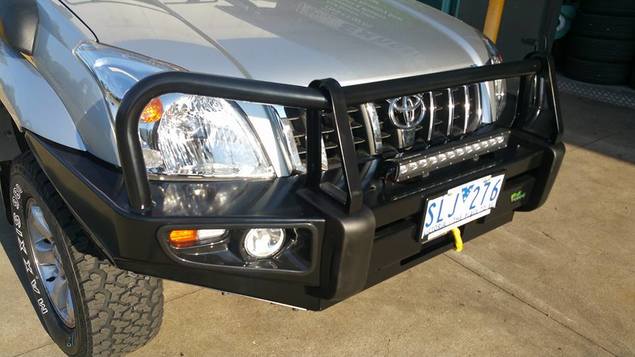 Commercial Deluxe Bull Bar to suit Toyota Prado 120 Series 4/2003 – 10/2009 - Mick Tighe 4x4 & Outdoor-Ironman 4x4-BBCD008--Commercial Deluxe Bull Bar to suit Toyota Prado 120 Series 4/2003 – 10/2009
