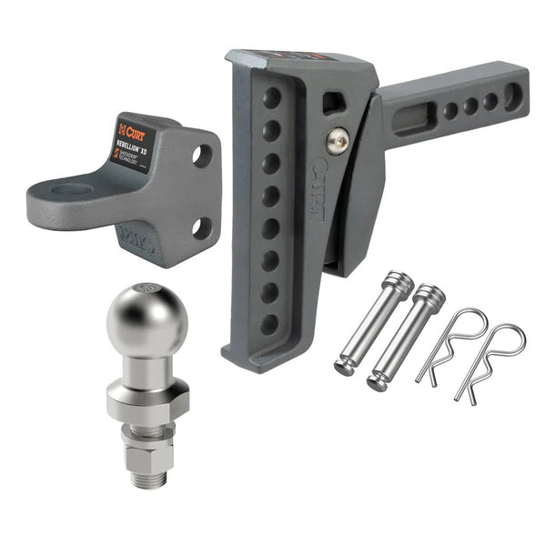 CURT Rebellion XD ShockDrop Ball Mount Kit (with 50mm Tow Ball Mount) - Mick Tighe 4x4 & Outdoor-TAG Towbars-45969-85-P--CURT Rebellion XD ShockDrop Ball Mount Kit (with 50mm Tow Ball Mount)